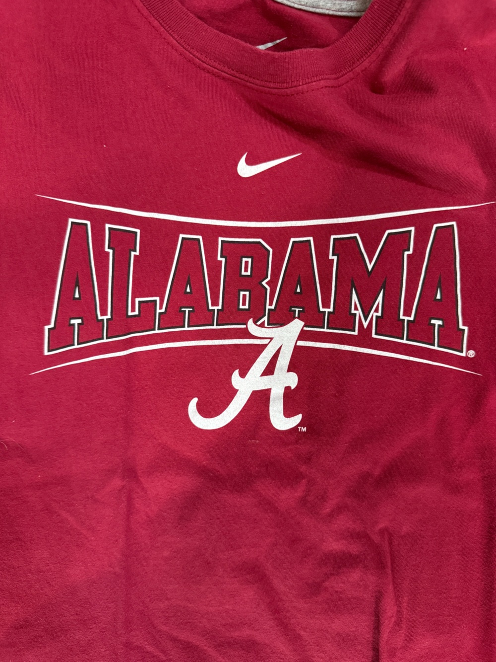 Nike Alabama Script Tee - Crimson & White